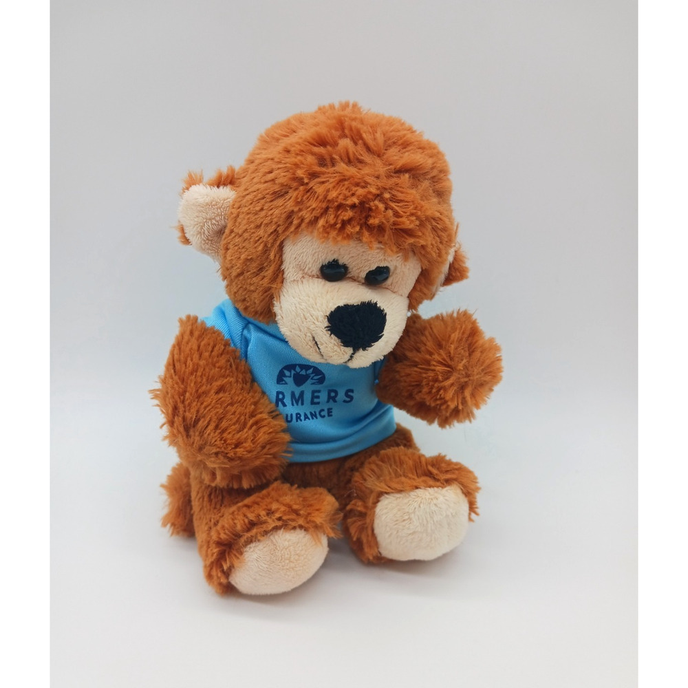 6.5" Farmers Insurance Plush Monkey Hit Wear Promotional Stuffed Animal
